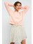 Pembe Basic Rahat Form O Yaka Kadın Sweatshirt - 97114 8
