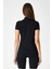 Kadın Siyah Kısa Kollu Yarım Balıkçı Yaka Modal Body 1043 6