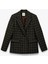 x Melis Ağazat - Uzun Kollu Kruvaze Cepli Ekose Oversize Blazer Ceket 1