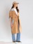 87077 Jean Detaylı Uzun Trench Karamel 2