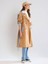87077 Jean Detaylı Uzun Trench Karamel 4