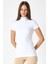 Kadın Beyaz Kısa Kollu Yarım Balıkçı Yaka Modal Body 1043 1