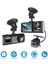 T717 Dash Cam Araç Içi Kamera 1080P+720P Full Hd Araç Içi Kamera Ön,arka ve Iç Kayıt 3 Kamera Gece Görüşlü G Sensör Geniş Açı 1