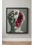 Mermer Büst ve Kristal Geode Tasarımlı Modern Sanat Duvar Tablosu (Çerçeveli) 1