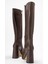 Kadın Platform Taban Çizme Kahve Cilt 4