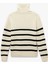 Yarım Fermuarlı Çizgili Kışlık Triko Kazak 2