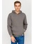 Erkek K.gri Kapşonlu Sweatshirt 1