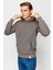 Erkek K.gri Kapşonlu Sweatshirt 2