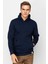 Erkek Lacivert Kapşonlu Sweatshirt 6