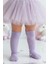 Kız Bebek Fiyonk Detaylı Diz Altı Çorap / Lila AR-0090.2 2