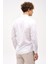 Beyaz Dynamic Fit Düğmeli Yaka Düz Uzun Kollu Cepsiz Pamuklu Gömlek 5