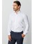 Beyaz Slim Fit Dar Kalıp Klasik Yaka Düz Uzun Kollu Cepsiz %100 Pamuk Gömlek 4