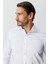 Beyaz Slim Fit Dar Kalıp Klasik Yaka Düz Uzun Kollu Cepsiz %100 Pamuk Gömlek 6
