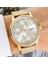 Erkek Kol Saati Altın Renk, Gümüş Kadran - Şık Hasır Kordon, 2 Yıl Garantili 3