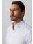 Beyaz Slim Fit Dar Kalıp Klasik Yaka Düz Uzun Kollu Cepsiz %100 Pamuk Gömlek 3