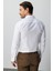 Beyaz Slim Fit Dar Kalıp Klasik Yaka Düz Uzun Kollu Cepsiz %100 Pamuk Gömlek 4