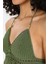 Örgü Kroşe Sırt Bağlamalı Yeşil Şık Kadın Örme Kuplu Bralet Büstiyer 1