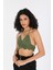 Örgü Kroşe Sırt Bağlamalı Yeşil Şık Kadın Örme Kuplu Bralet Büstiyer 4