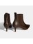 Kadın Siyah Lastikli Ince Topuklu Deri Bot 8