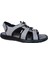 Erkek Deri Sandalet 024-0044 - Gri 3