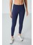 İndigo Yüksek Bel Termal Slim Fit Dar Paça Kadın Tayt - 94577 9