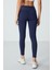 İndigo Yüksek Bel Termal Slim Fit Dar Paça Kadın Tayt - 94577 10