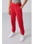 Kırmızı Cepli Yüksek Bel Rahat Form Lastik Paça Kadın Eşofman Alt - 94583 7