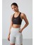 Siyah Çapraz Sırt Detaylı Slim Fit U Yaka Pedli Kadın Spor Büstiyer - 97121 12