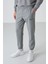 Gri Melanj Casual O Yaka Lastik Paça Pamuklu Erkek Oversize Eşofman Takımı - 85120 17
