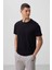 Siyah Erkek Basic Kısa Kol Standart Kalıp O Yaka T-shirt - 87911 9