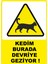 Kedim Burada Devriye Geziyor Dijital Uv Folyo Yapışkan Baskı Uyarı Etiket Sticker 12.5X17.5 1