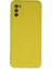 Samsung Galaxy A03S Kılıf Nano Içi Kadife Silikon - Sarı 1
