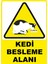 Kedi Besleme Alanı Pvc Yapışkan Baskı Uyarı Etiket Sticker 25X35 1