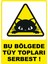 Bu Bölgede Tüy Topları Serbest Dijital Uv Folyo Yapışkan Baskı Uyarı Etiket Sticker 12.5X17.5 1