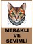 Meraklı ve Sevimli Pvc Yapışkan Baskı Uyarı Etiket Sticker 12.5X17.5 1