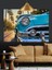 Mavi Klasik Araba Dekoratif Kanvas - Mdf Ahşap Tablo 2