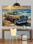 Klasik Araba Deniz Kenarı Dekoratif Kanvas - Mdf Ahşap Tablo 5