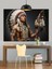 Kızılderili Savaşçı Dekoratif Kanvas - Mdf Ahşap Tablo 4