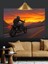 Motosikletli Yolcu Gün Batımına Gidiyor Dekoratif Kanvas - Mdf Ahşap Tablo 3