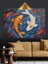 Yin Yang Balık Simge Dekoratif Kanvas - Mdf Ahşap Tablo 5
