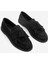 Kadın Loafer Püsküllü Günlük Ayakkabı Petlin Siyah Süet 5
