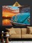 Klasik Araba Mavi Günbatımı Dekoratif Kanvas - Mdf Ahşap Tablo 5