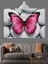Taşlar Üzerinde Pembe Kelebek Dekoratif Kanvas - Mdf Ahşap Tablo 2
