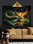 Yeşil Ejderha Karanlık Sanat Dekoratif Kanvas - Mdf Ahşap Tablo 3