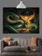 Yeşil Ejderha Karanlık Sanat Dekoratif Kanvas - Mdf Ahşap Tablo 5