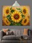 Parlak Sarı Ayçiçeği Detay Dekoratif Kanvas - Mdf Ahşap Tablo 4