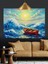 Denizde Tekne Dalga Manzarası Dekoratif Kanvas - Mdf Ahşap Tablo 3