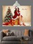 Noel Baba Elbiseli Seksi Kadın Dekoratif Kanvas - Mdf Ahşap Tablo 4