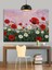 Kırmızı Gelincik Çiçek Tarlası Dekoratif Kanvas - Mdf Ahşap Tablo 3