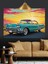 Mavi Klasik Araba Dekoratif Kanvas - Mdf Ahşap Tablo 2